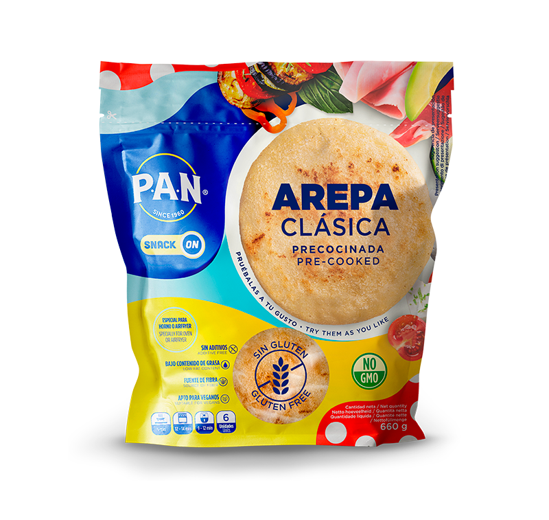CLASSIC FROZEN AREPA P.A.N. SNACK ON – 48 UNITS